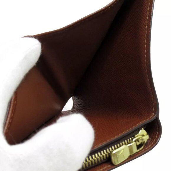 Auth LOUIS VUITTON Compact Zip Bifold Wallet Brown Monogram canvas - Picture 11 of 11